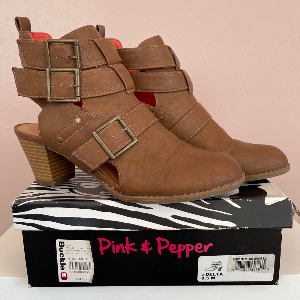 Open heeled ankle boot